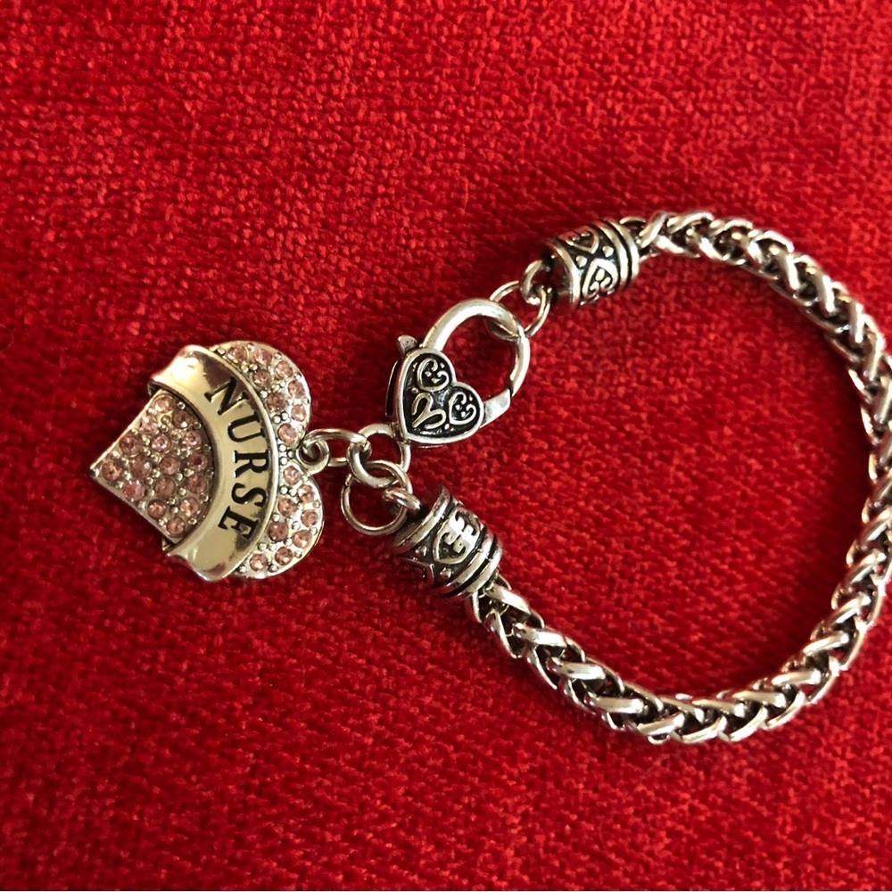 Silver Heart Nurse Charm Bracelet - Picture 3 of 8